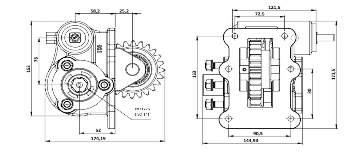 021 BC2 teknik çizimi — kesit, ölçü ve montaj şeması