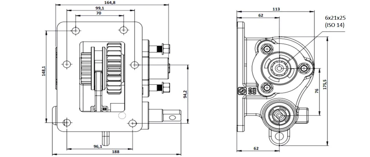 023 BC2 teknik çizimi — kesit, ölçü ve montaj şeması