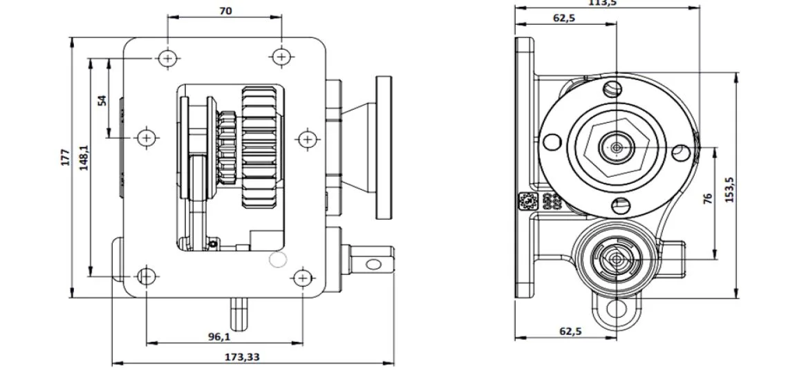 023 BD teknik çizimi — kesit, ölçü ve montaj şeması