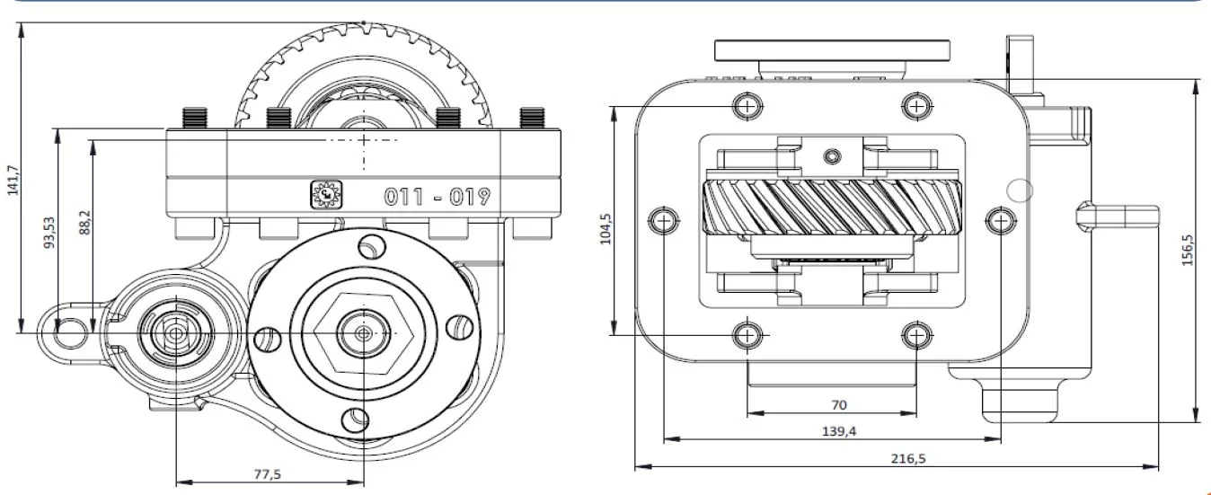 128 BD teknik çizimi — kesit, ölçü ve montaj şeması
