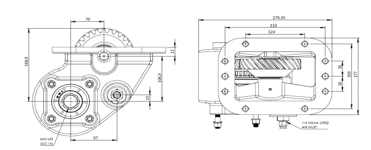 137 A1 teknik çizimi — kesit, ölçü ve montaj şeması