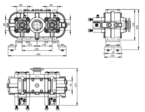 CTM 144 teknik çizimi — kesit, ölçü ve montaj şeması