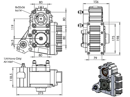 CTM 147 A1 R teknik çizimi — kesit, ölçü ve montaj şeması
