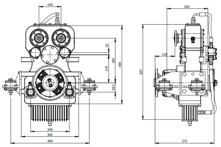 CTM 183 teknik çizimi — kesit, ölçü ve montaj şeması