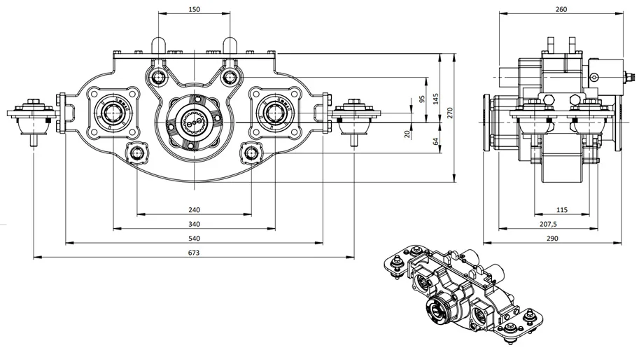 CTM 188 teknik çizimi — kesit, ölçü ve montaj şeması