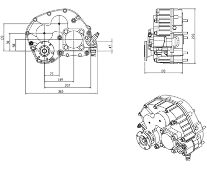 CTM 221 teknik çizimi — kesit, ölçü ve montaj şeması