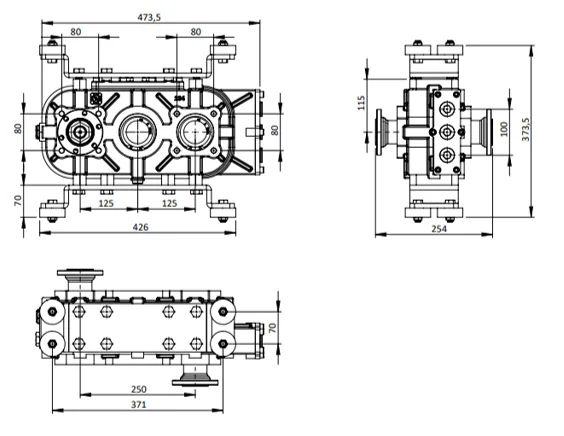 CTM 234 teknik çizimi — kesit, ölçü ve montaj şeması