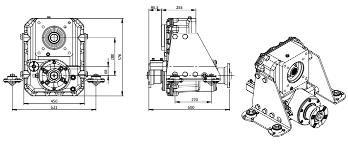 CTM 259 teknik çizimi — kesit, ölçü ve montaj şeması