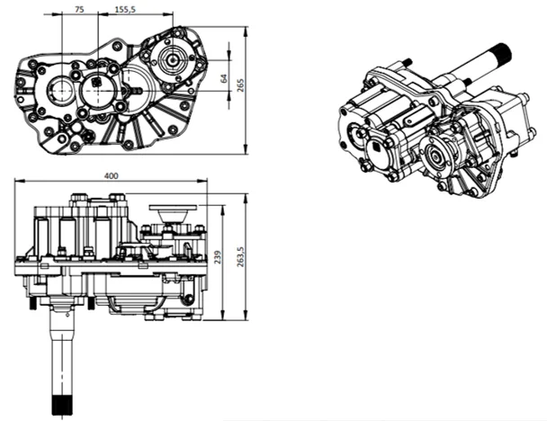 CTM 337 teknik çizimi — kesit, ölçü ve montaj şeması