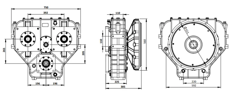 CTM 345 teknik çizimi — kesit, ölçü ve montaj şeması